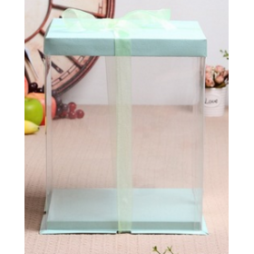 กล่องเค้กpvcสูงพิเศษ สีเขียว 1ปอนด์